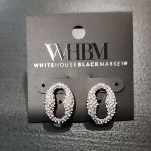 NWT White House Black Market Sparkling Silver Earrings
